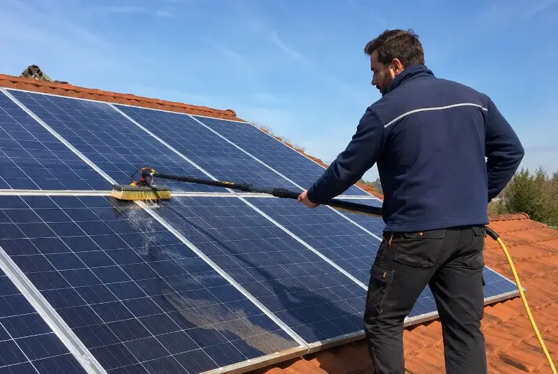 Nettoyage et entretien de panneaux solaires à Émeringes